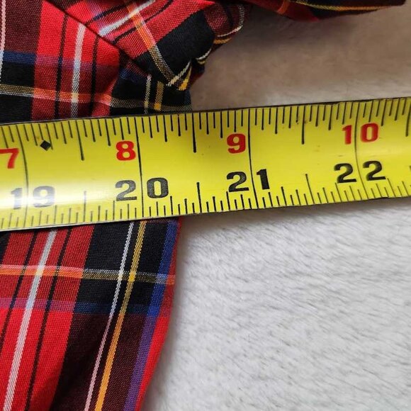 New J Crew Factory Stewart tartan plaid puff-sleeve midi Christmas dress - Picture 9 of 12